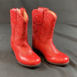 Red Old West J Toe Western Boot (Todd/Little Kids)